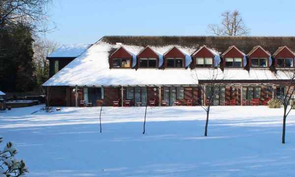 The Hospice grounds in snow