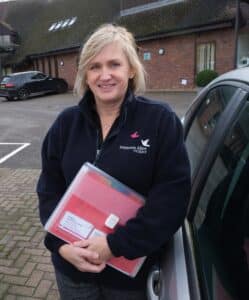 Hopsice at Home nurse Sarah with car