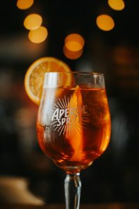 Glass of aperol spritz
