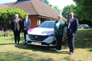 Night Response car Nigel, Lesley and Mark Benevolent Fund reps.