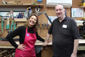 Andy and Georgie in the Shed