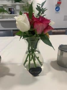 Stone and vase